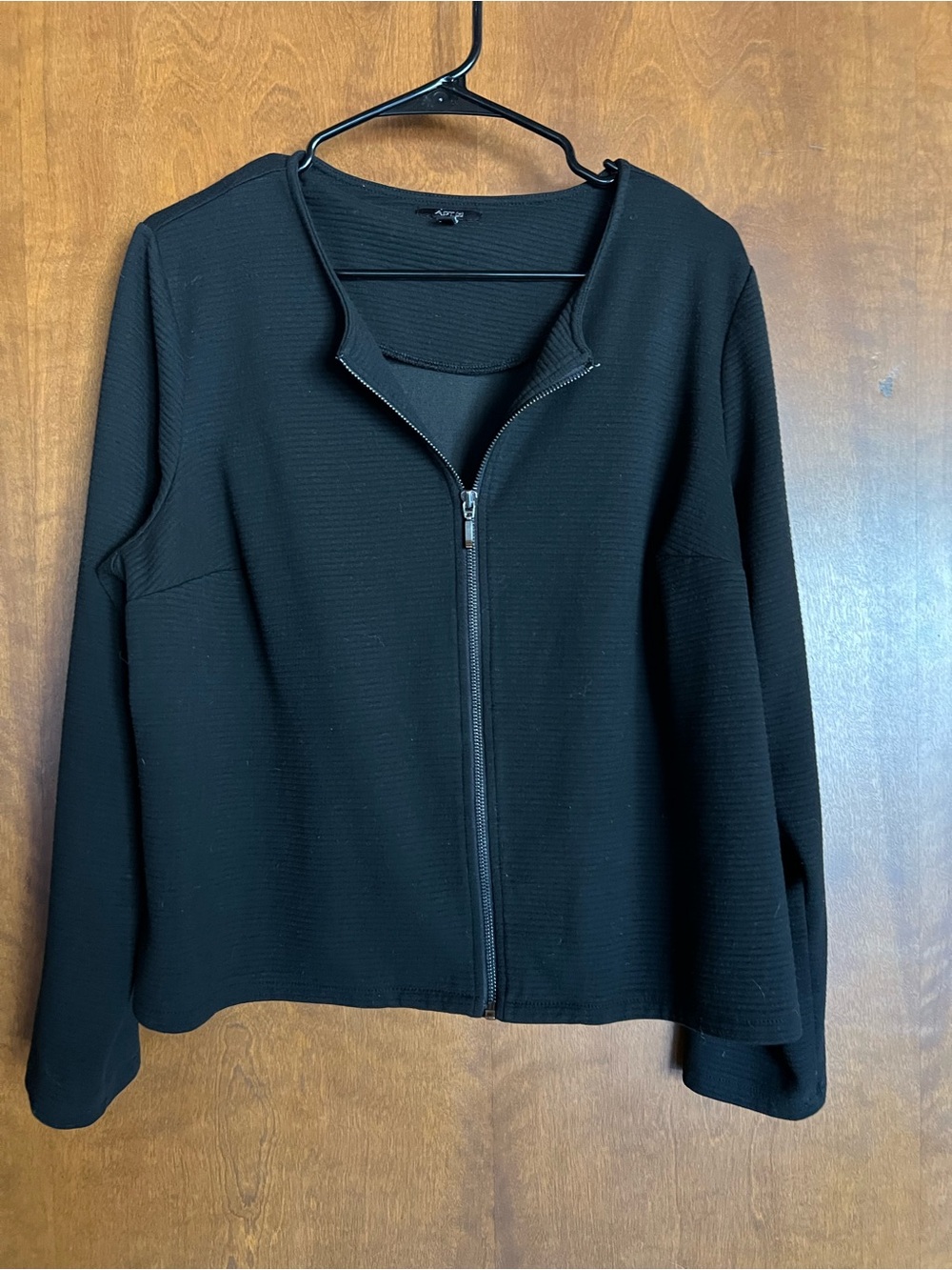 Apt. 9 Black Zip-Front Blazer Jacket